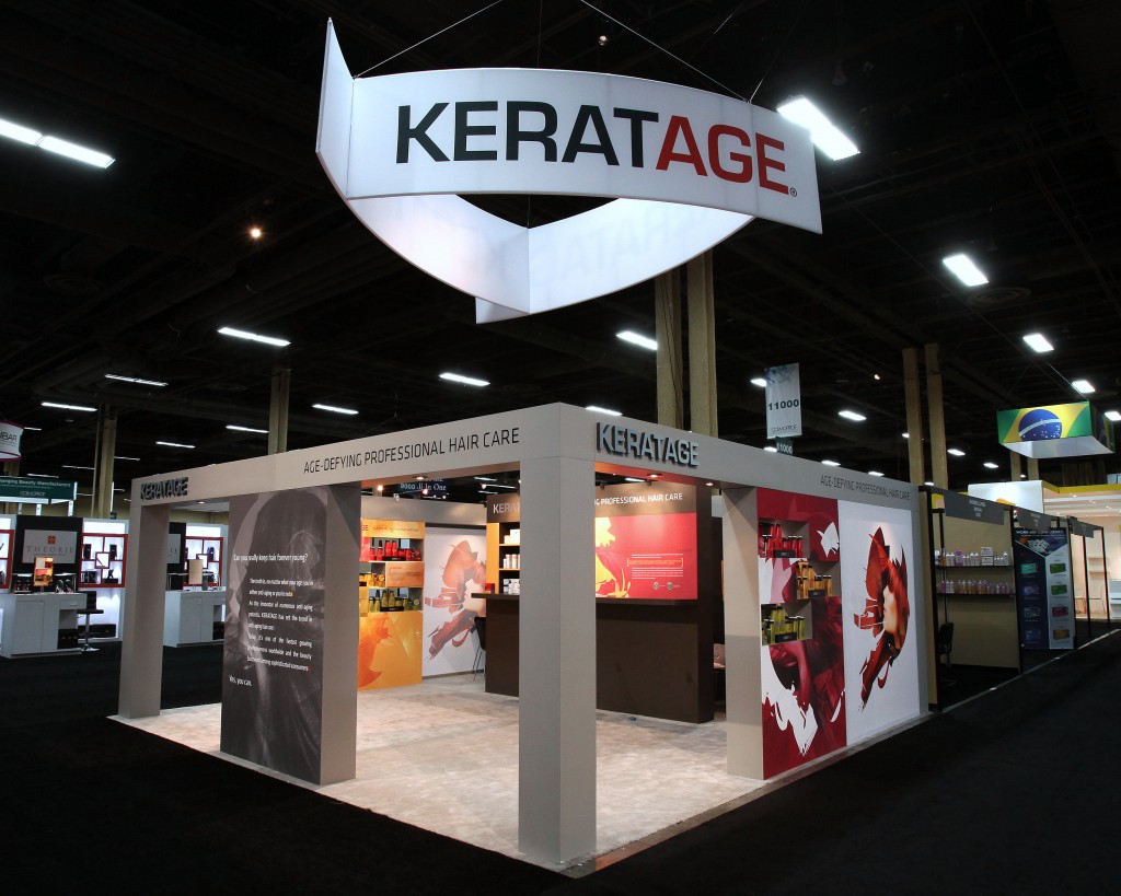 amazing trade show booth for keratage