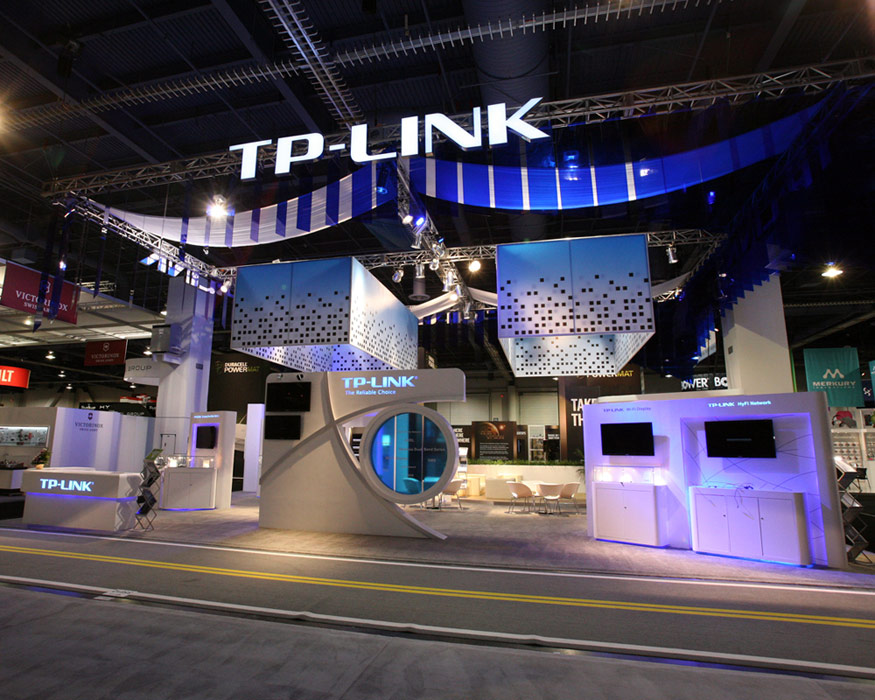 Rental trade show booth with custom graphics package
