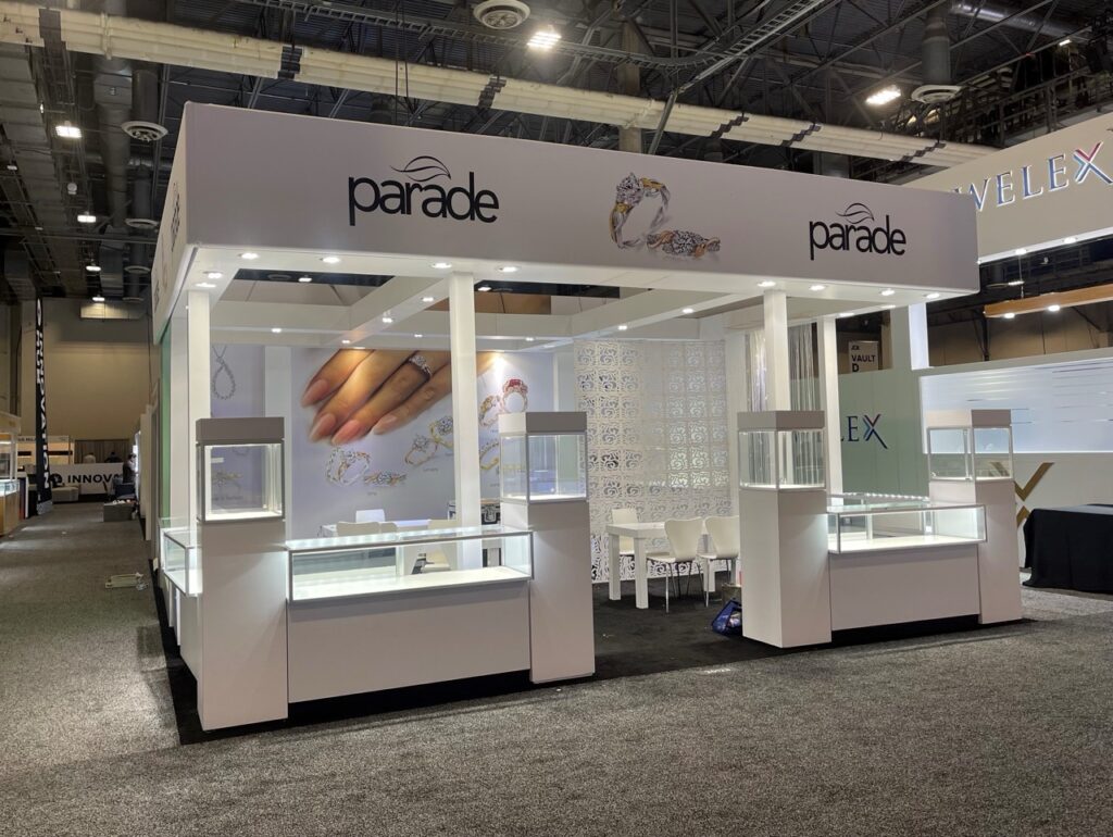 Parade trade show booth with large format graphics