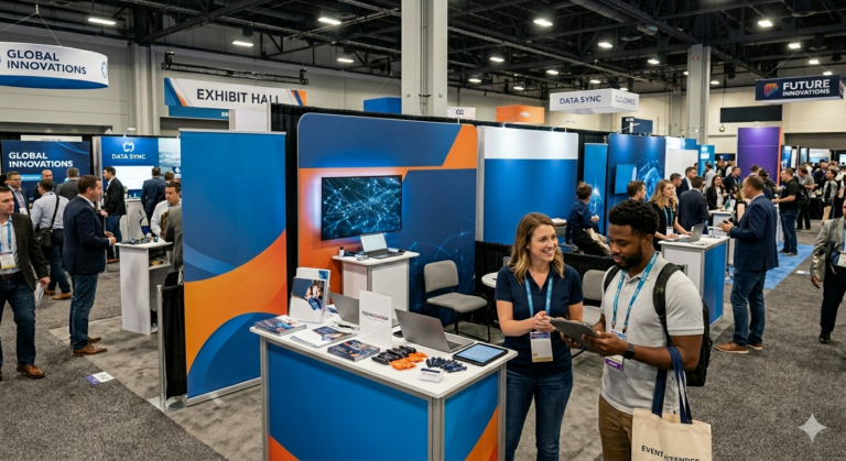 Modern Corporate Event Exhibit Hall