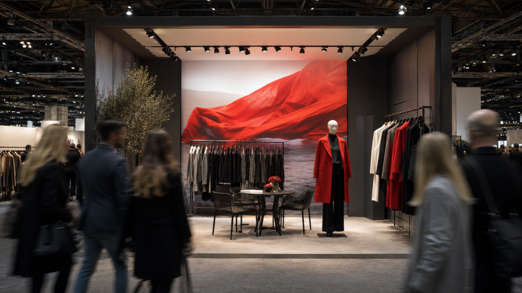 Fashion showroom booth at trade show