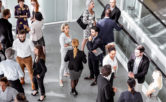 people standing around at a convention