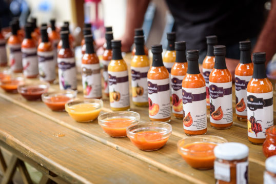 sauces on display